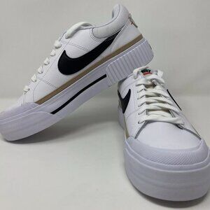 Nike Court Legacy Lift Low Top White Black Hemp Women's Shoes Size 8